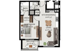 1 bedroom apartment